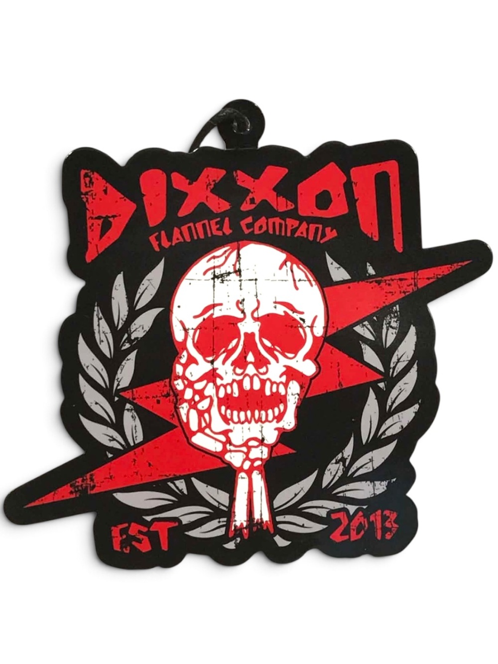 DIXXON FLANNEL THE Bolt PartY Shirt Hang Tag Sticker NWT Skull Lightning